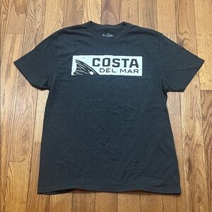 Costa Charcoal Gray Short Sleeve Tee